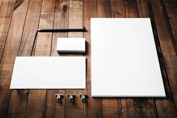 blank template on a desk