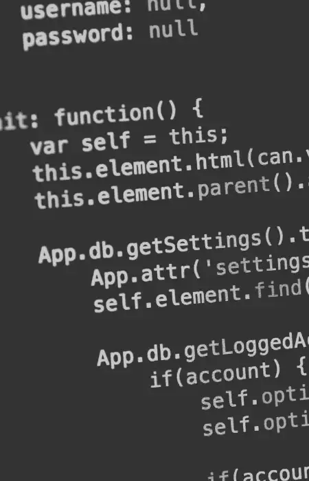 javascript code on a screen