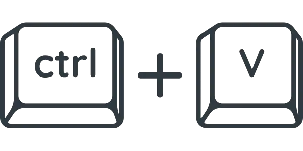 control and v keyboard click clip art