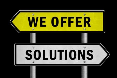 solutions road sign