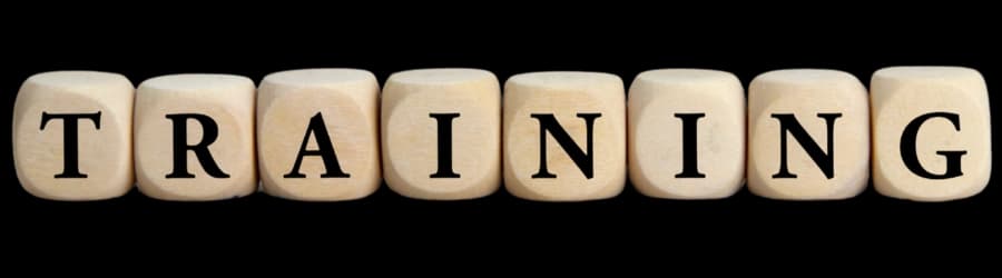 training written in scrabble blocks