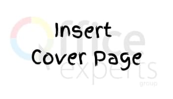 Insert Cover Page