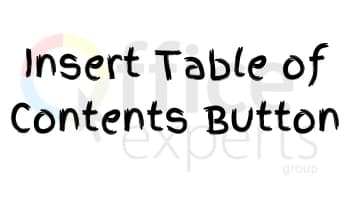 Insert Table of Contents Button